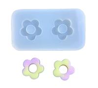 Mini Molde de Silicona de Flores Huecas de Epoxi, Rellenos de Silicona para Resina Epoxi