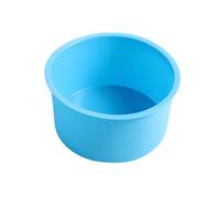 Mini molde de silicona para tartas de 10 cm, redondo, antiadherente, azul | 5,59 cm de profundidad, para magdalenas de postre de mousse, compatible con microondas, horno, congelador, lavavajillas