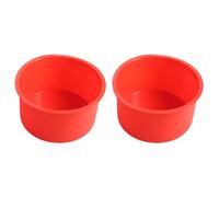 Mini molde de silicona para tartas de 10 cm, redondo, antiadherente, azul | 5,59 cm de profundidad, para magdalenas de postre de mousse, compatible con microondas, horno, congelador, lavavajillas