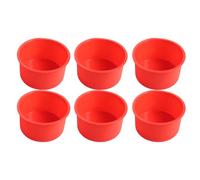 Mini molde de silicona para tartas de 10 cm, redondo, antiadherente, azul | 5,59 cm de profundidad, para magdalenas de postre de mousse, compatible con microondas, horno, congelador, lavavajillas
