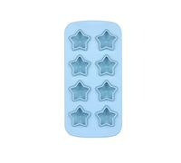 Mini moldes de hielo, Molde for cubitos de hielo en forma de estrella, 8 rejillas, silicona, multicolor, 21 x 10,5 cm(Blue)