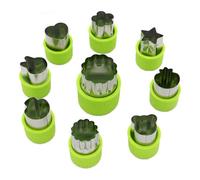 Mini moldes para cortar verduras, ideales para recetas creativas caseras. Moldes de acero inoxidable aptos para uso alimentario. Perfectos para