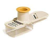 Mini molinillo de ajo, cortador de ajo multifuncional 3 en 1 y trituradora de verduras con recipiente y protector de mano, cuchillas de acero inoxidable, herramienta de cocina fácil de limpiar (blanco