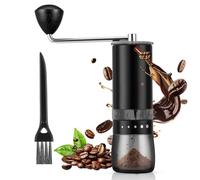 Mini molinillo de café manual con alta precisión, portátil, ajustable, con 5 niveles ajustables, para viajes, camping, oficina, espresso, verter sobre y jarras de moka