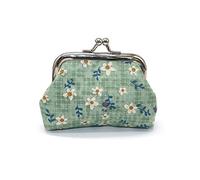 Mini monedero, bonito monedero, pequeña bolsa de dinero para mujer, bolsa de monedas con cierre de beso con patrón floral, bolsa de almacenamiento vintage, Blue, moderno