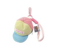 Mini monedero llavero - 3.94 pulgadas sombrero con forma de bolsa de almacenamiento | Portable Zipper Pouch Charm, Cloth Keychain Monedero para el cambio de llaves, viaje de mute, hogar al aire libre