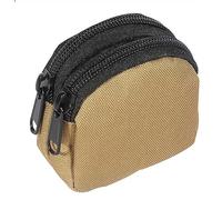 Mini monedero para cambio, cartera táctica al aire libre, bolsa de cintura de nailon para hombres, monedero multifuncional para dinero en efectivo, bolsa de cambio pequeña con dos compartimentos con