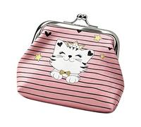 Mini Monedero Para Monedas | Cartera Cambio Piel Sintética PU Estampado Gato | Monedero Pequeño | Para Compras, Uso Diario, Vida Cotidiana, Trabajo, Colegio, Viajes, Al Aire Libre, Vacaciones, Días Fe