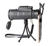 Mini monocular con Zoom BAK4 de 40 x 60 y brújula, Clip para teléfono, óptica Potente, binoculares para observación al Aire Libre.