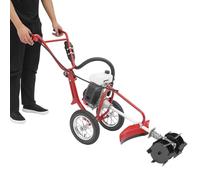 Mini motoazada de 4 tiempos, motoazada a gasolina para trabajar el suelo, azada de suelo para arar, surcos, deshierbe con 2 ruedas de agarre, chapa de extracción de césped y otros accesorios