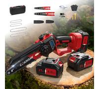 Mini Motosierra Bateria 6 y 8 Pulgadas, 8000mAh Motosierra Eléctrica, 1300W Motor Sin Escobillas Motosierras de Mano, Minimotosierras de Batería para Jardinería, Compatible con las baterías de Makita