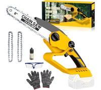 Mini Motosierra Bateria Compatible con Dewalt 20V a Batería(sin batería), Lubricación Automática de la Cadena, Ajuste sin Herramientas, 8 Pulgadas Sierra a Batería para Podas para Ramas y Jardinería