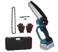 Mini motosierra de 6 pulgadas compatible con Bosch Professional 18 V System GBA/GBA ProCORE18V batería de litio, sin escobillas con 2 cadenas, para jardinería, corte de madera y poda
