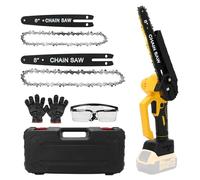 Mini Motosierra de 6 y 8 pulgadas Compatible con Dewalt 18 V, 20 V batería, sin escobillas, Motosierra eléctrica con 4 cadenas, lubricación automática, sierra de árbol de mano, sierra de podar