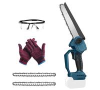 Mini motosierra de 8 pulgadas compatible con bosch GBA 18V (sin batería), sierra eléctrica sin escobillas, pequeña motosierra, cadena de seguridad, engrasador automático, sierra de poda, sierra de