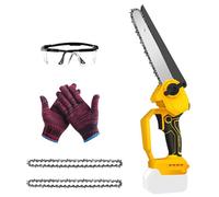 Mini motosierra de 8 pulgadas compatible con Dewalt 20 V 18 V (sin batería), sierra eléctrica sin escobillas, pequeña motosierra, cadena de seguridad, engrasador automático, sierra de poda, sierra de