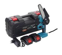 Mini Motosierra De Batería 6" 21V Con 2 Baterías + Maletín Motosierra De Mano