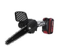 Mini motosierra eléctrica de 6 pulgadas y 3000 W for carpintería, poda, jardín, herramientas eléctricas con 2 baterías Para bricolaje(1 Battery)