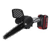 Mini motosierra eléctrica de 6 pulgadas y 3000W for carpintería, poda, sierra jardín, herramientas eléctricas con 2 uds batería(1 Battery)