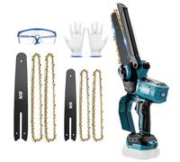 Mini motosierra inalámbrica compatible con batería Bosch B de 18 V, engrasado automático de 8 pulgadas y 6 pulgadas, 2 en 1, sin escobillas, motosierra inalámbrica para cortar madera, podar árboles