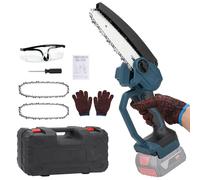 Mini motosierra inalámbrica compatible con Bosch GBA de 18 V, motosierra eléctrica portátil de 6 pulgadas con motor sin escobillas, sierra de cadena de mano pequeña, ramas de árbol (sin batería)
