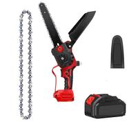 Mini Motosierra Inalámbrica De 8 Pulgadas, Batería De 3000 Mah Y 2 Cadenas, Bloqueo De Seguridad, Motosierra Liviana Para Corte De Madera, Poda De árboles Y Engrasador Automático