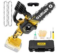 Mini motosierra inalámbrica de 8 pulgadas compatible con batería Dewalt de 18 V y 20 V, engrasador automático sin escobillas, motosierra eléctrica pequeña portátil de mano con cadena para cortar