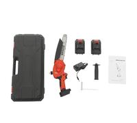 Mini motosierra inalámbrica de 8 pulgadas con 2 baterías recargables, sierra de mano a batería for podar árboles y cortar madera.