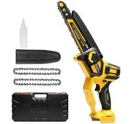 Mini motosierra inalámbrica sin escobillas de 8 pulgadas, compatible con batería Dewalt de 18 V/20 V (batería no incluida), motosierra eléctrica de mano con engrasador automático para cortar madera