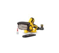 Powerplus POWXG1045-12V - Motosierra con batería de 12 V y cargador, pequeña sierra eléctrica con espada de 100 mm para operación con una sola mano, herramientas de jardín para fácil jardinería