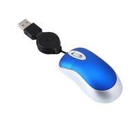 Mini mouse con cable, ratón óptico portátil USB de viaje con cable USB retráctil, ratones compactos para manos pequeñas para PC, laptop, computadora, escritorio, hogar, escuela, niños, niñas, niños