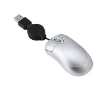 Mini mouse con cable, ratón óptico portátil USB de viaje con cable USB retráctil, ratones compactos para manos pequeñas para PC, laptop, computadora, escritorio, hogar, escuela, niños, niñas, niños