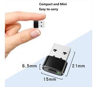 Mini Mouse Jiggler Botón de encendido/apagado Simulador de movimiento de ratón USB Negro