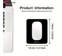 Mini Mouse Pad, Cuadrado, Moderno, , , para Oficina, Estudio, Gaming, Tamaño Pequeño, Antideslizante, de Goma Bloqueada, Negro, Tamaño: 12 X / 4.7 X 5.5 Pulgadas