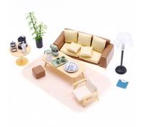 Mini muebles - Patrones de escenas de cuadrícula en miniatura para casas de muñecas, accesorios para sofás de sala de estar | Decorativos de mesa para exposición fotográfica en estante de escritura