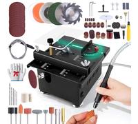 Mini Multi-Functional Table Saw,Mini Table Saw For Wood Cutting,Mini Table Saw For Craftsmulti-Functional Portable Adjustable Cutting Sanding Engraving Drilling All-In-One Machine