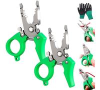 Mini Multi-Tool Wire Stripper, Adjustable Wiring Tools and Multi-Function Hand Tool, 8-inch Wire Stripper/Wire Crimping Tool, for Home Repair & Electrical Work (2pcs)