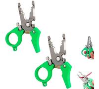 Mini Multi-tool Wire Stripper, Portable 12-in-1 Electrician Multi-tool, Adjustable Wiring Tools and Multi-function Hand Tool, Slim Portable for Home Repair & Electrical Work (2pcs)