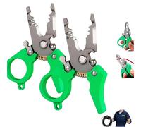 Mini Multi-Tool Wire Stripper, Portable 12-in-1 Electrician Multi-tool, Adjustable Wiring Tools and Multi-function Hand Tool, Cable Scissors for Home Repair (2pcs)