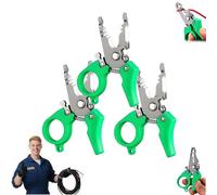Mini Multi-tool Wire Stripper, Portable 12-in-1 Electrician Multi-tool, Adjustable Wiring Tools and Multi-function Hand Tool, Adjustable AWG 8-10, for Strip, Split, Trim, and Crimp (3 Pcs)