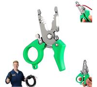 Mini Multi-tool Wire Stripper, Portable 12-in-1 Electrician Multi-tool, Adjustable Wiring Tools and Multi-function Hand Tool, Adjustable AWG 8-10, for Strip, Split, Trim, and Crimp (1 Pc)