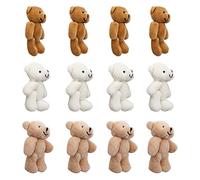 Mini Muñeco Oso Decoraciones Colgantes para Máquina de Muñecas Juguetes a Granel, 12 Piezas de Juguetes de Peluche para Bolsos, Tamaño de 3,5 X 1,8 X 1,6 Pulgadas, 12 Mini Osos de Peluche