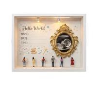 Mini Museum - DIY Memory Display Box, Aesthetic Lighted Photo Frame Showcase with Commemorative Design, Kids Shadow Box Display for Family Pictures Keepsakes, Desk Decor for Home Office Shelf