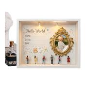 Mini Museum Frame, DIY Aesthetic Commemorative Light, Memory Display Box with Glow, Kids Photo Frame Stand, Small Glowing Case for Nursery Desks, and Family Home Decor.