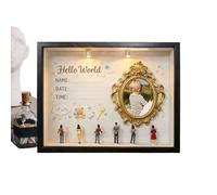 Mini Museum Frame, DIY Aesthetic Commemorative Light, Memory Display Box with Glow, Kids Photo Frame Stand, Small Glowing Case for Nursery Desks, and Family Home Decor.