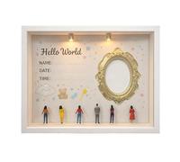 Mini Museum Frame, DIY Aesthetic Commemorative Light, Memory Display Box with Glow, Kids Photo Frame Stand, Small Glowing Case for Nursery Desks, and Family Home Decor.