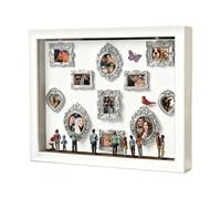 Mini Museum Light-Up Photo Frame - Photo Display, DIY 3D Figurine Display, Wood Memory Frame for Photos | Personalized Family, Couples, Adults, Lovers, Friends, Wife, Him, Her Gift