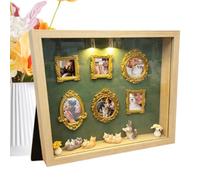 Mini Museum Silhouette Box, DIY Home Decoration Kit, 21.7x26.7x3.7cm Silhouette Box Frame with Creative Display, Decorative Art Accessory with Construction, Collector Ornament for Home Office