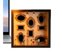 Mini Museum | Wooden Shelf Figure | Mini Museum Figures | for Home Decor DIY Adults Craft Wall Library Room Birthday Christmas