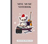Mini Music Notebook: Mini Sheet Music Manuscript with Cute Arctic Fox Cover | 6 Staves Per Page | 5 x 8" | 100 Pages